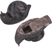 Caja para llaves al aire libre hecha de resina en formas realistas de animales, rana, caracol, tortuga, árbol, piedra para integración de jardín (C)