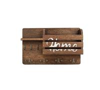 Caja para Llaves de Madera Inicio Antiguo llavero de madera Ganchos Organizador de correo Estante de pared Perchero Percha Almacenamiento de cocina Accesorios for el hogar Caja de llaveros For Entrad