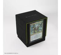 Gamegenic Magic: The Gathering | Secrets of Strixhaven Squire Plus 100+ XL - Black/Green, Caja para Mazos, Muestra tu Commander, 100+ Cartas Doble Funda, Slide Card Case, Cierre Magnético Premium