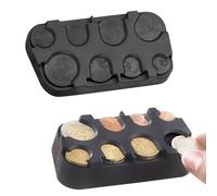 Caja para monedas sueltas, 2 unidades, caja para monedas, organizador de monedas, organizador de monedas con fijación rápida, clasificador de monedas para monedas, monedas, soporte para monedas