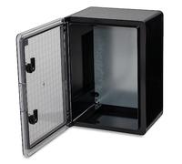 Caja para montaje en pared Caja IP65 Caja industrial Caja vacía Plástico ABS vacía Placa de montaje de la caja Cierre Serie BOXEXPERT Fleet Varios tamaños Negro transparente (400x300x170mm)