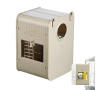 Caja para pájaros - Caja para periquitos - con Escalera, Amplio Refugio, Decorativo para observar la Naturaleza, hábitat al Aire Libre para Aves Silvestres
