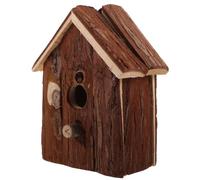 Caja para Pájaros de Madera Natural para Jardín y Patio | Colgante bajo Árbol, Acabado Realista, Hogar Cómodo y Cálido, Diseño Artesanal de Madera