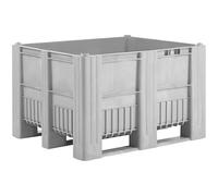 Caja para palets, capacidad 610 l, gris claro
