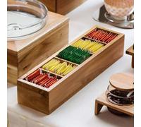 Caja Para Paquetes De Azúcar/Té Acacia 39x10,2x10 Cm Para Buffet Leone