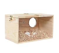 Caja para parásitos - Bird Cage House, Caja de Embrague para cría de Loros, incubadora para Loros de Madera | Vogelnisthaus Hecha de Loro de Madera, sombrilla, Budgerigar, gatelicky,