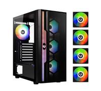 Caja para PC Media Torre Apollo (Negro) 4 Ventiladores ARGB