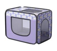 Caja para Perros con Sala de Secado para Gatos | Caseta para Perros, Caja Secadora para Gatos con Estampado Colorido, Jaula para Gatos, Sala de Secado de Cabello antivuelo para Viajes,