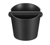 Caja para Posos de Café, Café Knock Box, Café Molido Recipiente, Cajon para Posos de Café Barista Plástico Negro con Barra de Golpe de Metal Extraíble