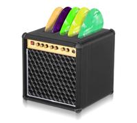 Caja para púas de guitarra, mini soporte para púas de guitarra vintage, juego de caja de almacenamiento compacta para guitarristas y entusiastas de la música (púas no incluidas)