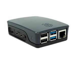Caja para Raspberry Oficial PI 4, Negro/Gris Raspberry