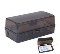 Caja para regletas, protección de cable resistente, material resistente a los rayos UV, recipiente de gran capacidad, cierre de seguridad fiable con sellado a prueba de polvo, resistente al agua