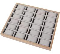 Caja para Relojes con 6/12/24/30 Compartimentos, Caja para Relojes De Madera Maciza, Cojín para Relojes, Regalo para Queridos, Relojero Organizador Hombre,Caja Expositora para Pulseras 24 Grids