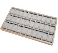 Caja para Relojes con 6/12/24/30 Compartimentos, Caja para Relojes De Madera Maciza, Cojín para Relojes, Regalo para Queridos, Relojero Organizador Hombre,Caja Expositora para Pulseras 30 Grids