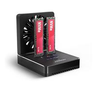 Caja para SSD Axagon ADSA-M2C22 M.2 Aluminio Negro con ventilador USB 3.2