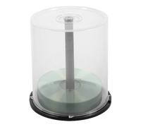 Caja para tartas C-D/DVD, cubo de almacenamiento de DVD con eje negro, soporte C-D transparente, capacidad de 100 discos, contenedor de almacenamiento C-D para almacenar DVD, álbumes de música