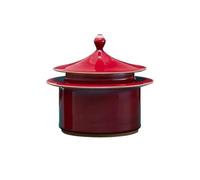 Caja Para té Recipiente for almacenar té Junhong de estilo chino retro, hecho a mano, modificado for horno, pequeño recipiente sellado, juego de té, frasco individual Lata Para té