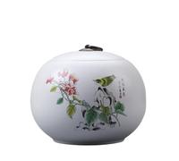 Caja Para té Tarro de cerámica for guardar té suelto con tapa, tarro sellado, creativo, simple, pequeño, sellado, juego de té chino, tarro individual Lata Para té(C)