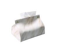Caja para toallas de papel, Caja de pañuelos contenedor cuero PU patrón mármol servilletero caja almacenamiento
