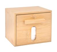Caja para toallas faciales con cajón - Contenedor de toallitas secas para quitar maquillaje, organizador de cosméticos, caja de toallas de cara limpia - Genérico - Madera - Atributo Único
