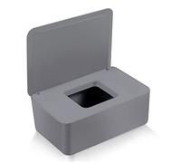 Caja para toallitas húmedas,Caja De Servilletas,Dispensador de toallitas de pañal Caja,Bebé Caso Titular Caja,Pañales de Bebé Mojado Tejido Caja (gris)