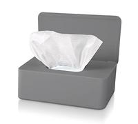 Caja para Toallitas Húmedas con Tapa,Caja Almacenamiento de Pañuelos a Prueba de Polvo,Dispensador de Toallitas Humedas para Hogar Coche Oficina (Gris)