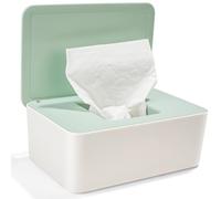 Caja para Toallitas Húmedas, Toallitas Dispensador de Bebé, Dispensador de Toallitas de Almacenamiento con Tapa, Caja de Pañuelos Húmedos Bebe para Hogar y Oficina, Verde