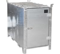 Caja para tubos fluorescentes, galvanizada al horno eurokraft pro, capacidad 1000 l, 1100 unid. Ø 25 mm / 500 unid. Ø 37 mm