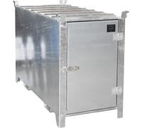 Caja para tubos fluorescentes, galvanizada al horno eurokraft pro, capacidad 1350 l, 1100 unid. Ø 25 mm / 500 unid. Ø 37 mm