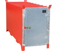 Caja para tubos fluorescentes, pintada eurokraft pro, capacidad 1350 l, 1100 unid. Ø 25 mm / 500 unid. Ø 37 mm