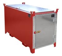 Caja para tubos fluorescentes, pintada eurokraft pro, capacidad 900 l, 1100 unid. Ø 25 mm / 500 unid. Ø 37 mm