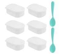 Caja Para Verduras De Refrigerador De 6 Piezas, Cucharas De 2 Piezas, Recipientes De Almacenamiento De Alimentos Con Tapa, Recipientes Para Congelador De Alimentos