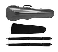 Caja Para Violín 4/4, Estuche Rígido Liviano Para Violín De Fibra De Carbono, Con Correa * 2, Cortina De Algodón * 1, Higrómetro, Correa Doble Extraíble Para El Hombro
