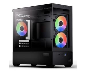Caja PC Aerocool P300D Digi-G-BK-v1 Mini Tower Negro Iluminación RGB