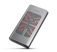 Caja PC Axagon EEM2-20GD M.2 Aluminio Negro Gris USB-C 20 Gbit/s con Ventilador