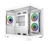 Caja PC Cooler Master Elite 481 Wood Mini Tower Blanco Vidrio Templado RGB