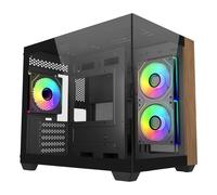 Caja PC Cooler Master Elite 481 Wood Mini Tower RGB Vidrio Templado