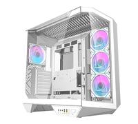 Caja PC Darkflash DY470 Blanca + 4 Ventiladores + Soporte GPU