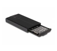 Caja PC Delock USB Type-C Metal Negro para 2 SSD M.2 NVMe RAID sin herramientas