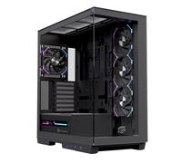 EINAREX Zenith Z1K RGB Caja de PC Gaming E-ATX Mid-Tower, 4 Ventiladores RGB de 120mm, Doble Cristal Templado Abatible, Refrigeración Líquida 360mm, USB-C
