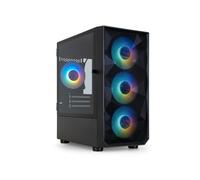 TOOQ TQGCC901-B - Seizure Caja Minitorre Gaming Micro-ATX/Mini-ITX, Cristal Templado, Incluye 4 Ventiladores ARGB, Color Negro