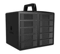 Caja PC Icy Box IB-3710-C31 10 bahías SATA 2,5/3,5 aluminio negro con ventiladores