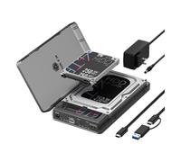 Caja PC Icy Box IB-3882MS U31 M.2/2.5"/3.5" Plástico Negro con clonación offline