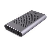 Caja PC Lindy 43382 M.2 Aluminio ABS Plata para SSD PCIe USB Type-C