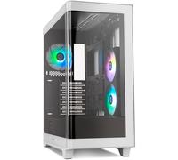 Caja PC NOX Hummer ETHER Semitorre Gaming Cristal Curvo ATX USB-C Blanco y Negro