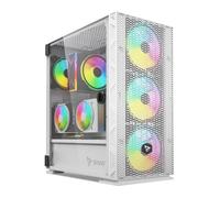 Caja PC Savio Raptor X1 ARGB Vidrio Templado Blanco Midi Tower