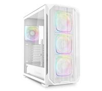 Caja PC Sharkoon AK5M RGB Blanco Panel Vidrio Malla 4 Ventiladores PWM ATX USB-C