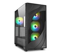 Caja de PC - SHARKOON - Rebel C80G RGB - Vidrio templado - Ventiladores PWM - USB-C