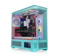 Thermaltake View 600 TG | Full Tower E-ATX | Diseño Panorámico con 4 Paneles de Cristal Templado | Compatible con Radiadores de hasta 420mm y 10 Ventiladores de140 mm | Menta Fresa