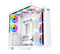 Caja PC Xigmatek Aqua 7 EN49033 Blanco Vidrio Templado ARGB Mid Tower